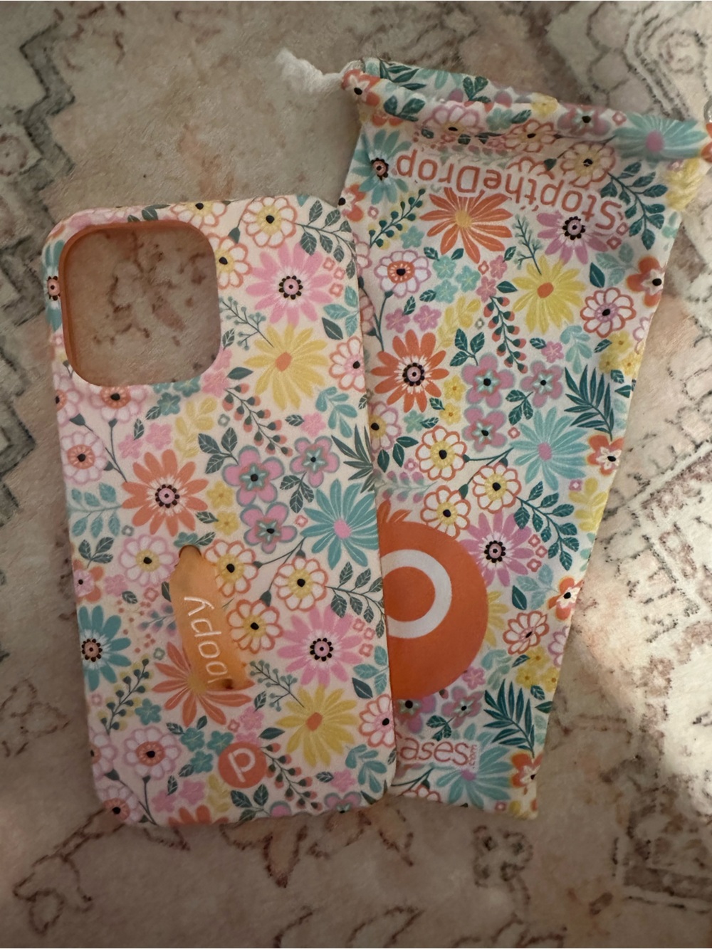 Loopy Case Floral Phone Case and Sleeve in Pastel Multicolor